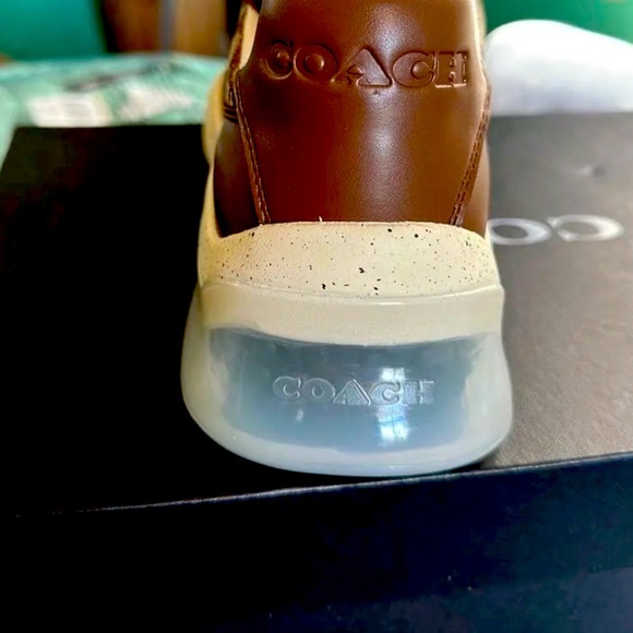 Men’s coach shoes , wore them twice . - Picture 3 of 4